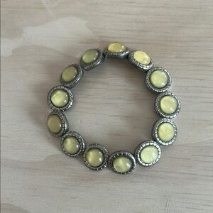 Yellow and Silver Women's Bracelet